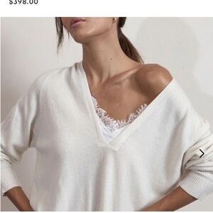 Brochu Walker Cream V-Neck Sweater